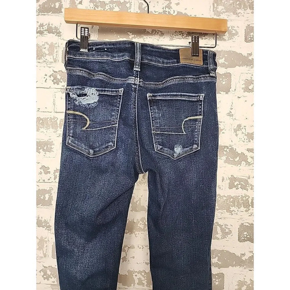 American Eagle Next Level Stretch Distressed Hi-Rise Jegging Womens Size 4 Short - Picture 8 of 16